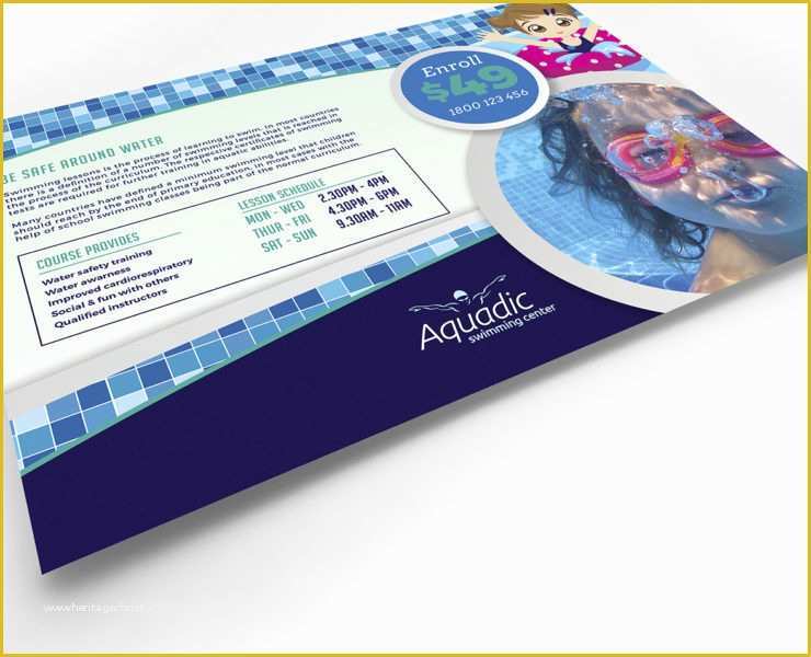 Swim Lesson Flyer Template Free Of Swimming Lessons Flyer Template In Psd Ai & Vector