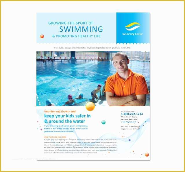 Swim Lesson Flyer Template Free Of Swimming Lessons Flyer Template