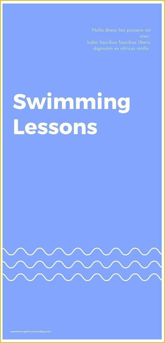 Swim Lesson Flyer Template Free Of Swimming Lessons Template Flipsnack