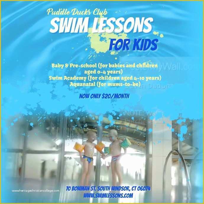 Swim Lesson Flyer Template Free Of Swimming Lessons Video 1 Template