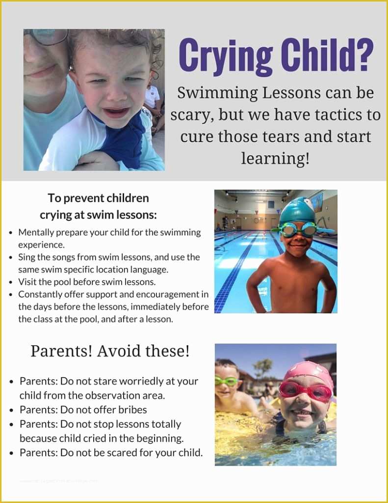 Swim Lesson Flyer Template Free Of What to Do if A Child is Crying