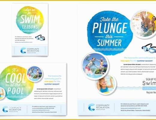 Swimming Flyer Templates Free Of Munity Swimming Pool Flyer &amp; Ad Template Design