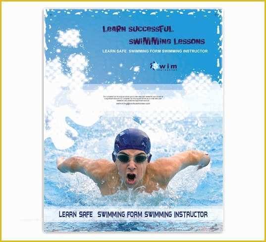 Swimming Flyer Templates Free Of Professional Flyer Design for Swimming Instructor