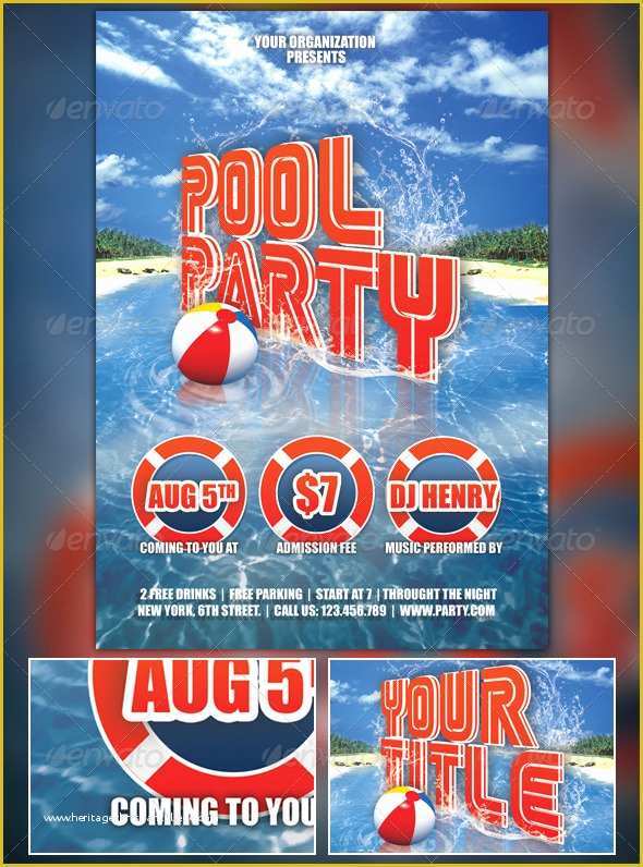 Swimming Flyer Templates Free Of Summer Pool Party Flyer