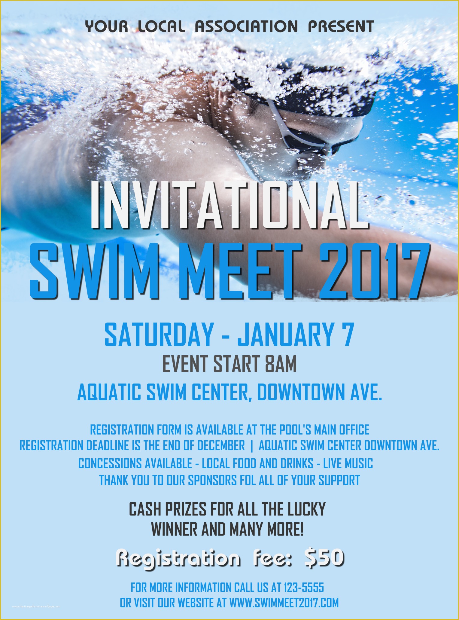 Swimming Flyer Templates Free Of Swim Meet Flyer