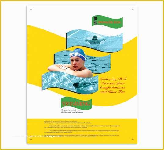 Swimming Flyer Templates Free Of Swim Team Flyer Templates Munity Swimming Pool Flyer Ad