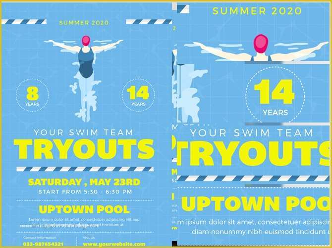 Swimming Flyer Templates Free Of Swim Tryouts Flyer Template Flyerheroes