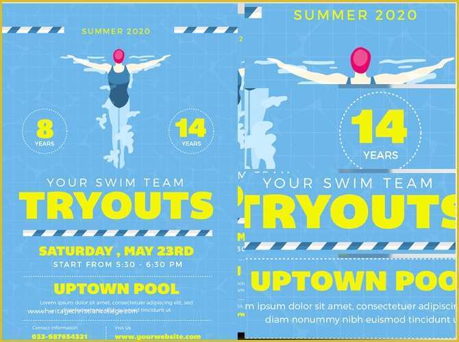 Swimming Flyer Templates Free Of Swim Tryouts Flyer Template Flyerheroes