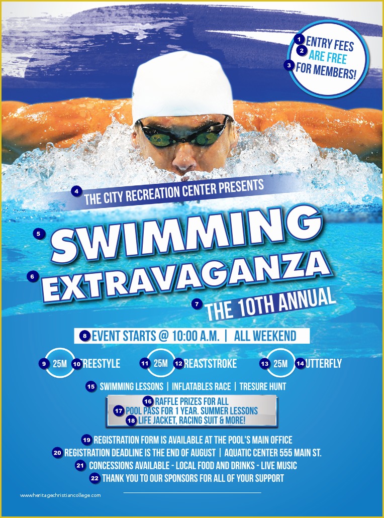 Swimming Flyer Templates Free Of Swimming Flyer