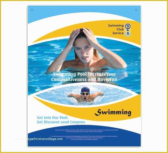 Swimming Flyer Templates Free Of Swimming Pool Games Brochure Templates