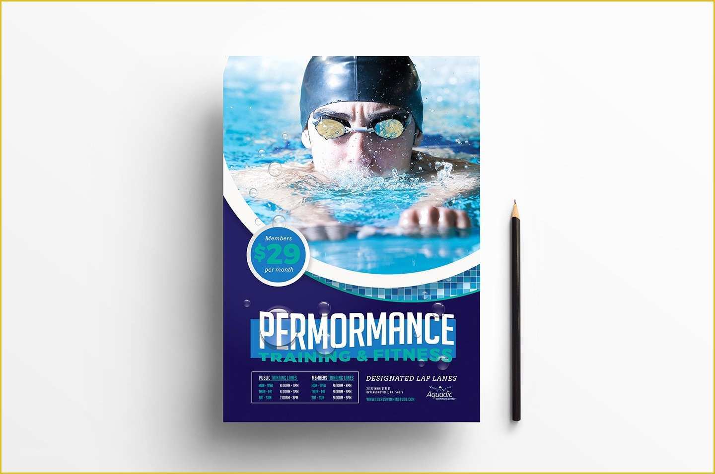 Swimming Pool Website Templates Free Of A4 Swimming Pool Poster Template Flyer Templates