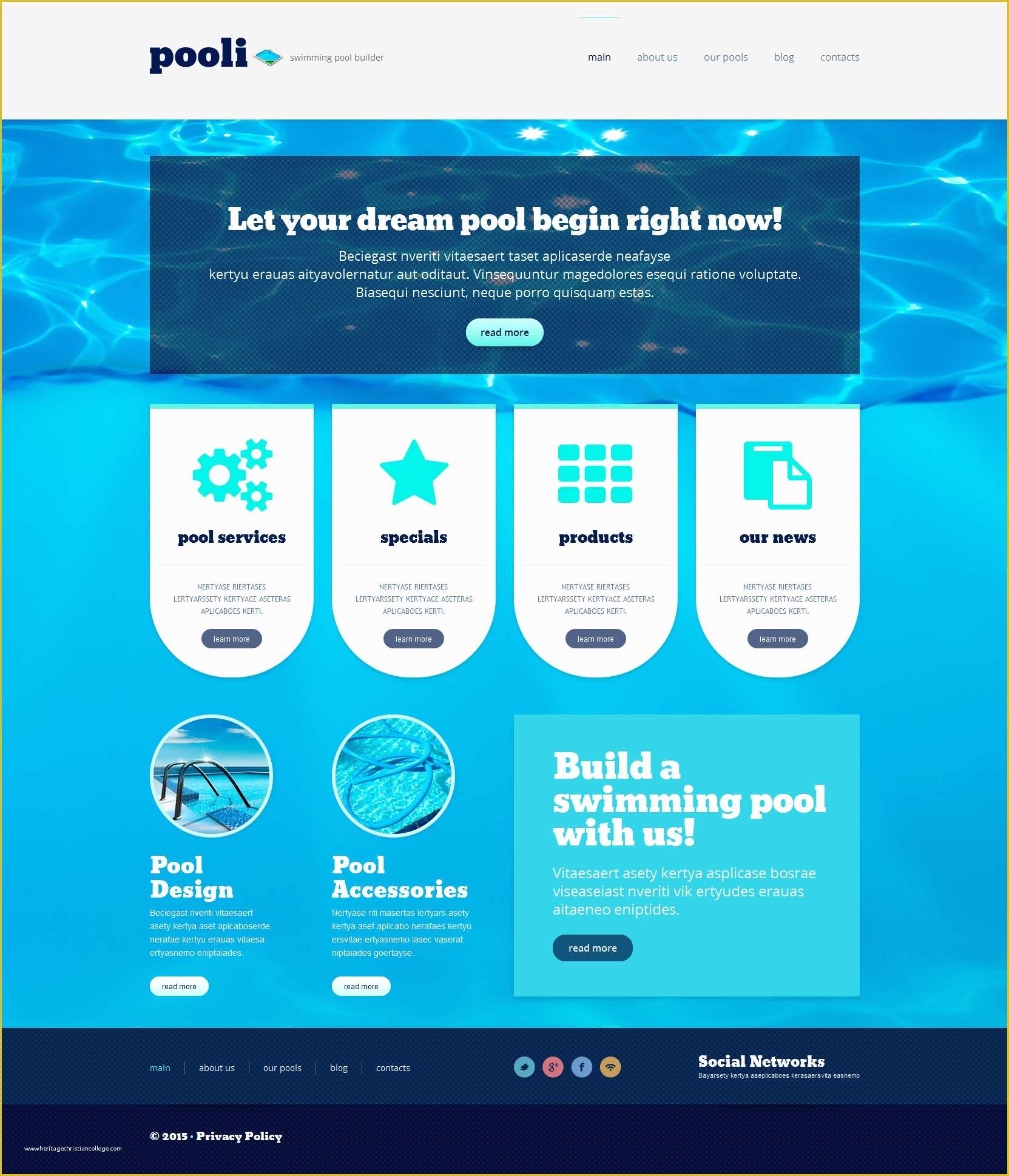 Swimming Pool Website Templates Free Of Pool Cleaning Responsive Wordpress theme