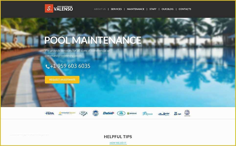 Swimming Pool Website Templates Free Of Pool Maintenance Joomla Template