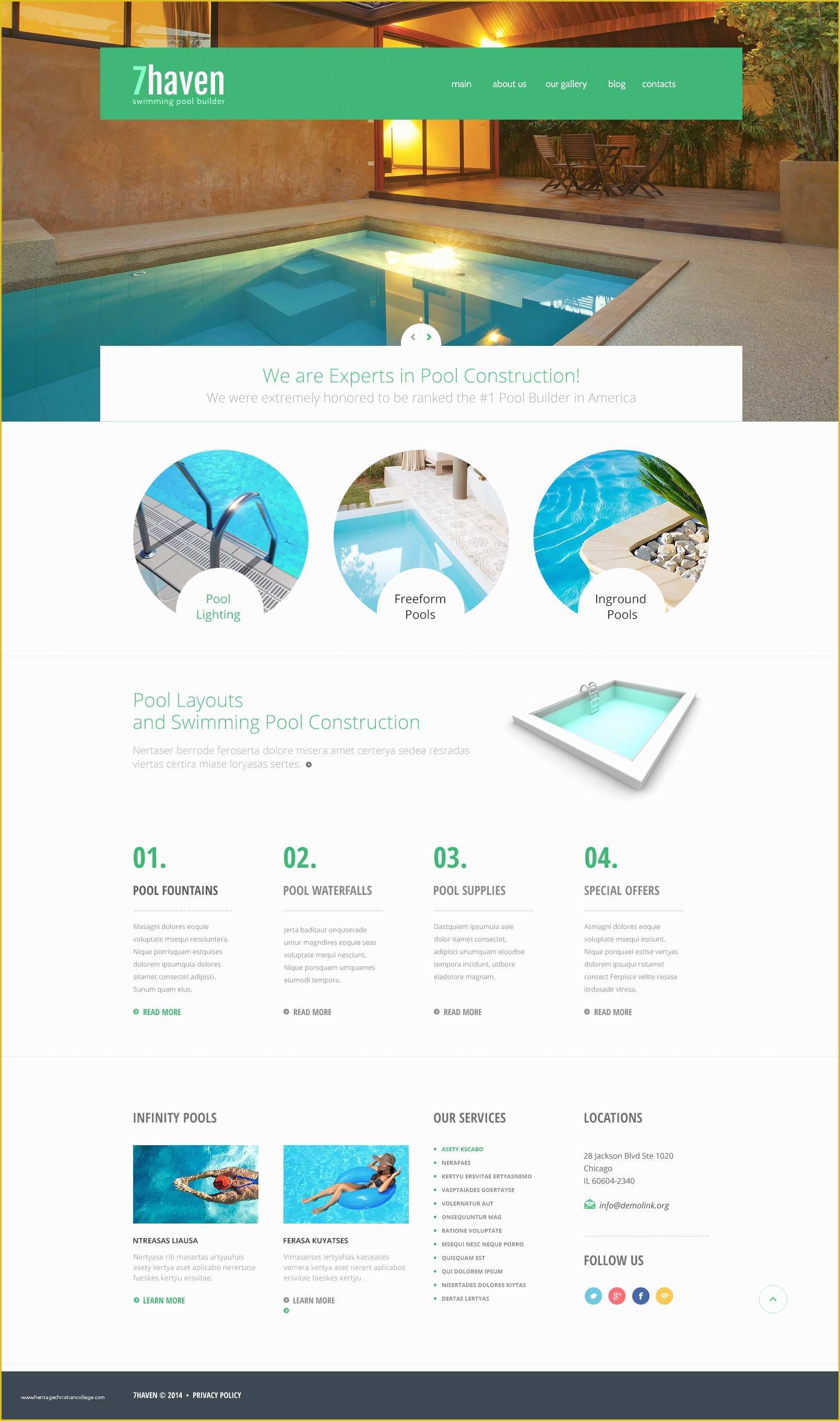 Swimming Pool Website Templates Free Of Swimming Pool Builder Joomla Template