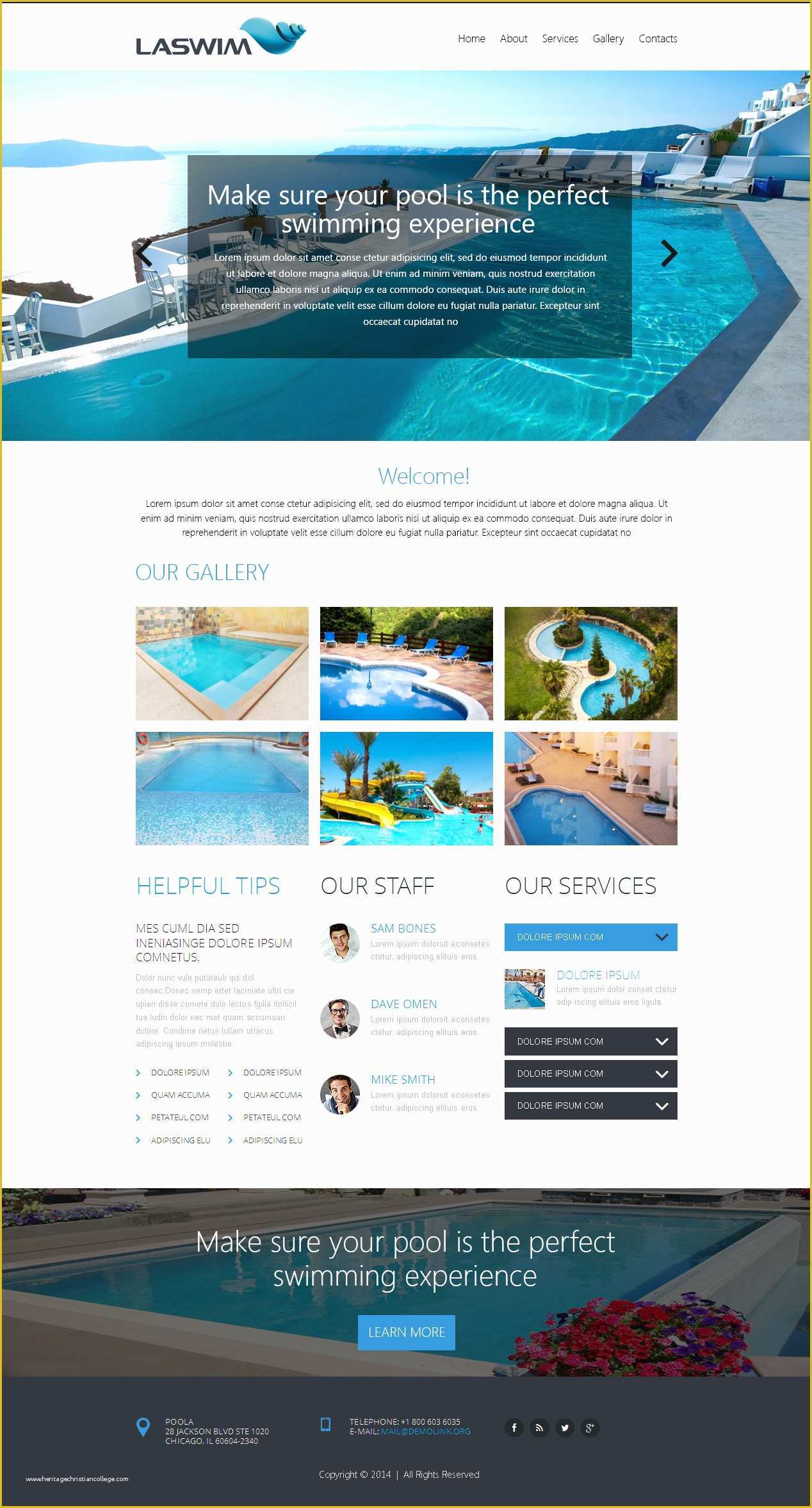 Swimming Pool Website Templates Free Of Swimming Pool Service Website Template