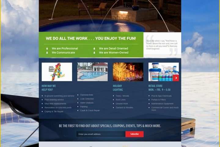 Swimming Pool Website Templates Free Of Swimming Pool Website Design Custom Website Design