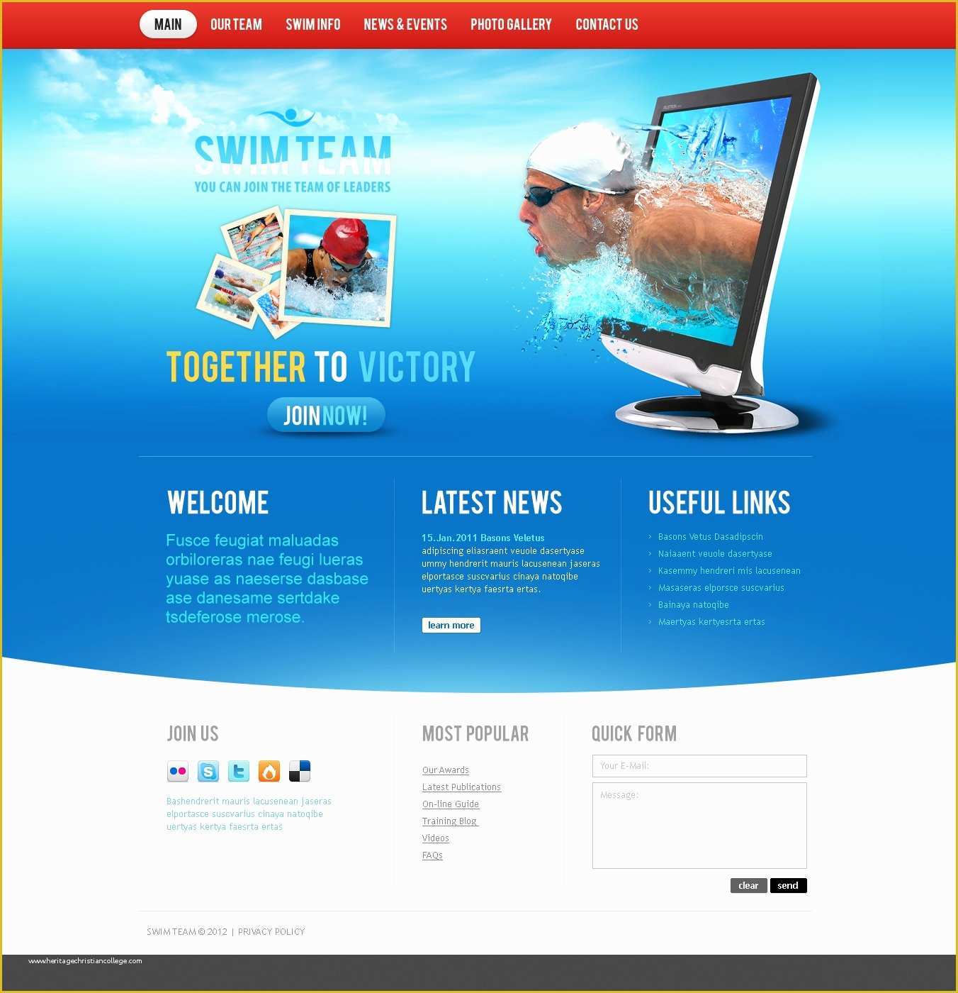 Swimming Pool Website Templates Free Of Swimming Pool Website Design Neilmcleanfo