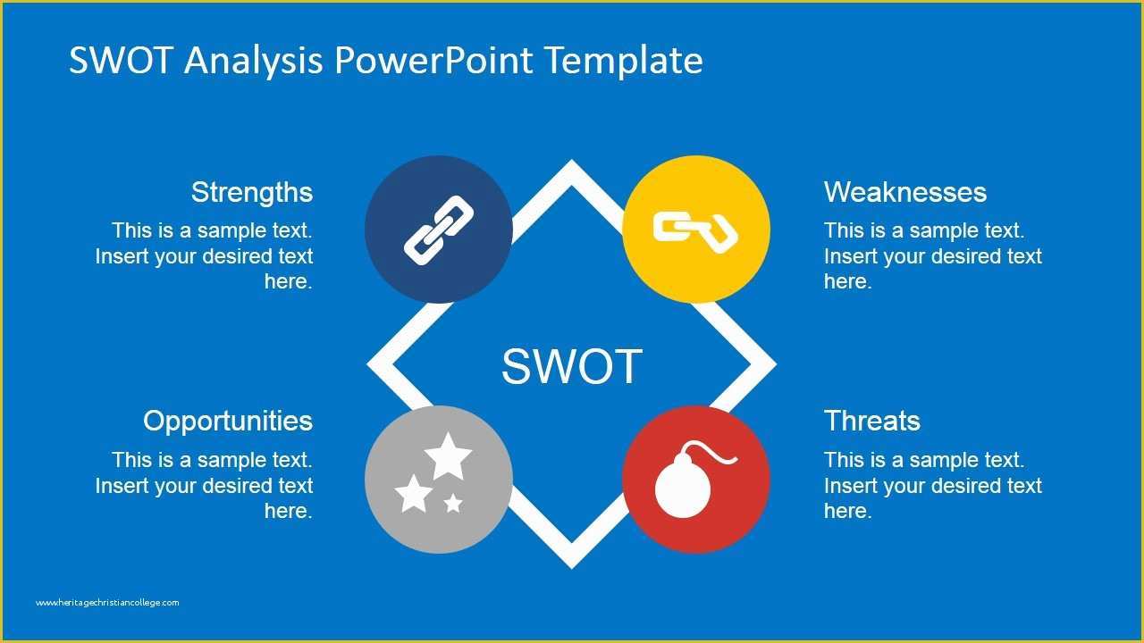 Swot Template Powerpoint Free Of Flat Swot Analysis Powerpoint Template Slidemodel