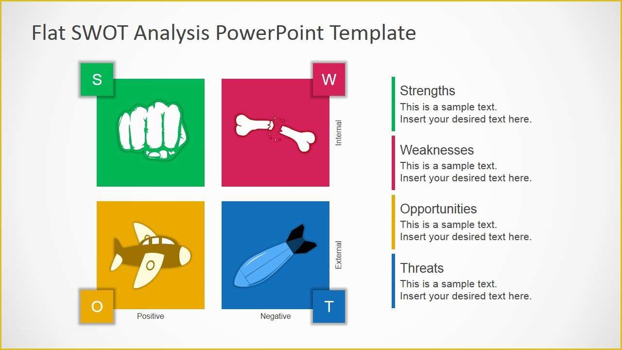 Swot Template Powerpoint Free Of Free Flat Swot Analysis Presentation Template Slidemodel