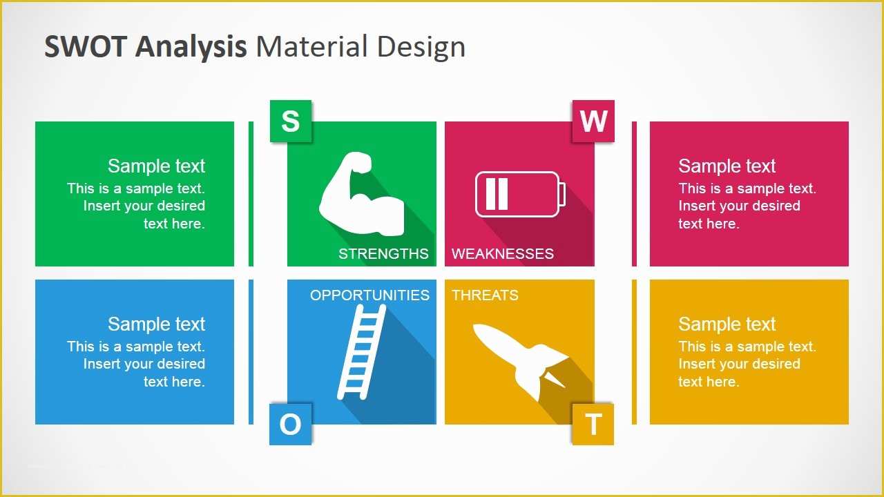 Swot Template Powerpoint Free Of Swot Analysis Powerpoint Template with Material Design