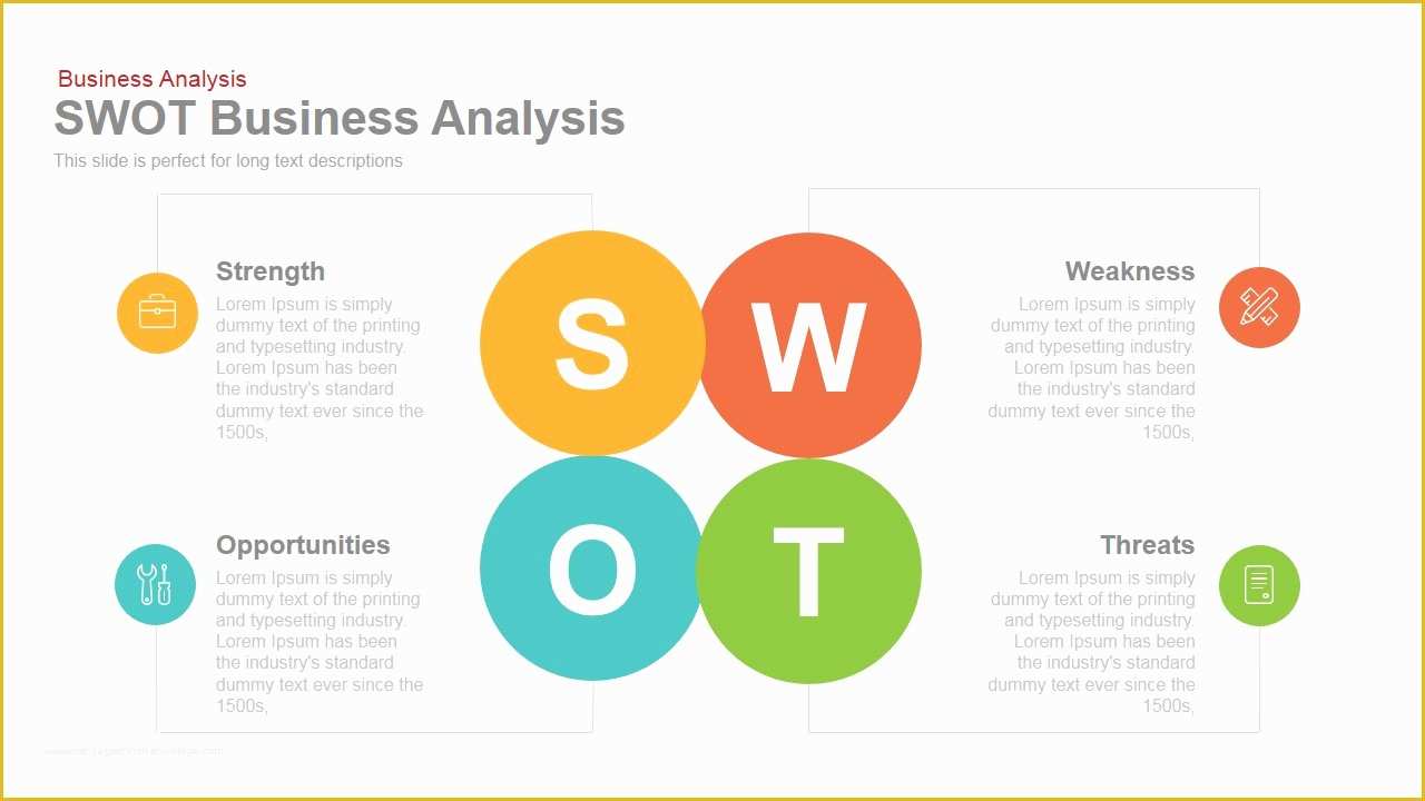 Swot Template Powerpoint Free Of Swot Business Analysis Powerpoint Keynote Template