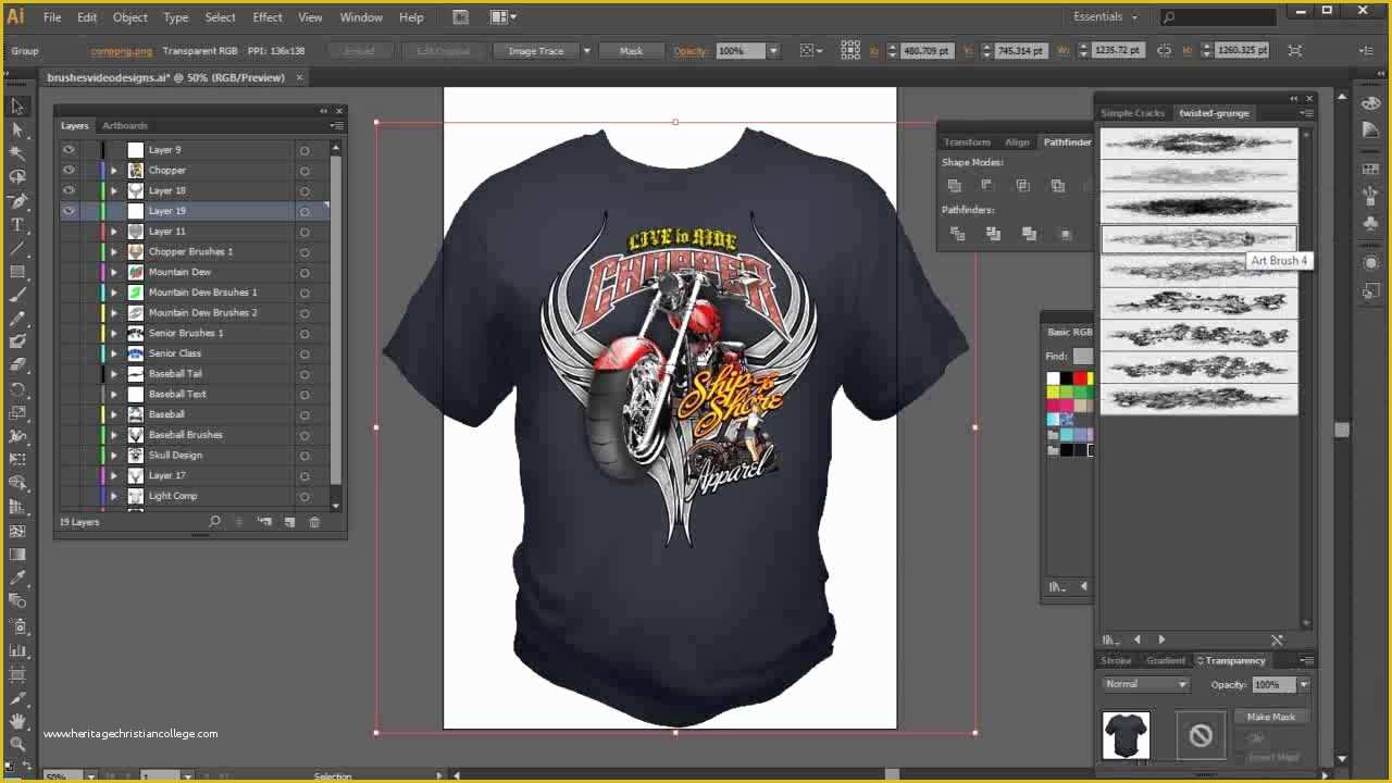T Shirt Design Template Free Download Of Illustrator Brushes High End Tshirt Design Tutorial