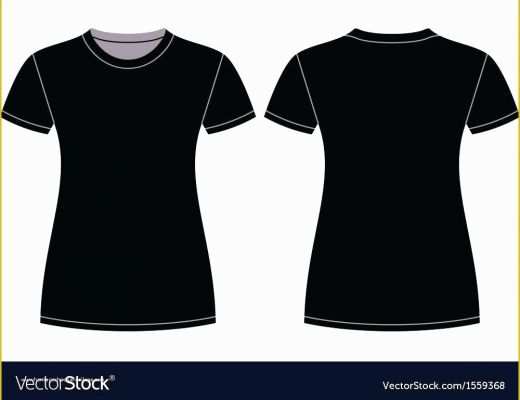 T Shirt Design Template Free Download Of Women Black T Shirt Design Template Tee Front and Back