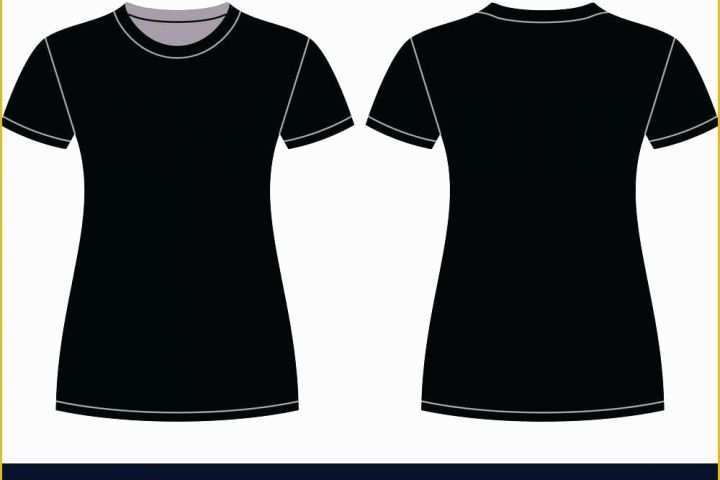 T Shirt Design Template Free Download Of Women Black T Shirt Design Template Tee Front and Back