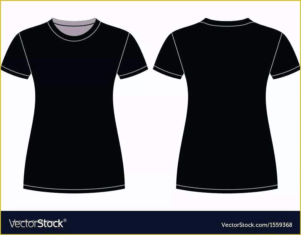 T Shirt Design Template Free Download Of Women Black T Shirt Design Template Tee Front and Back