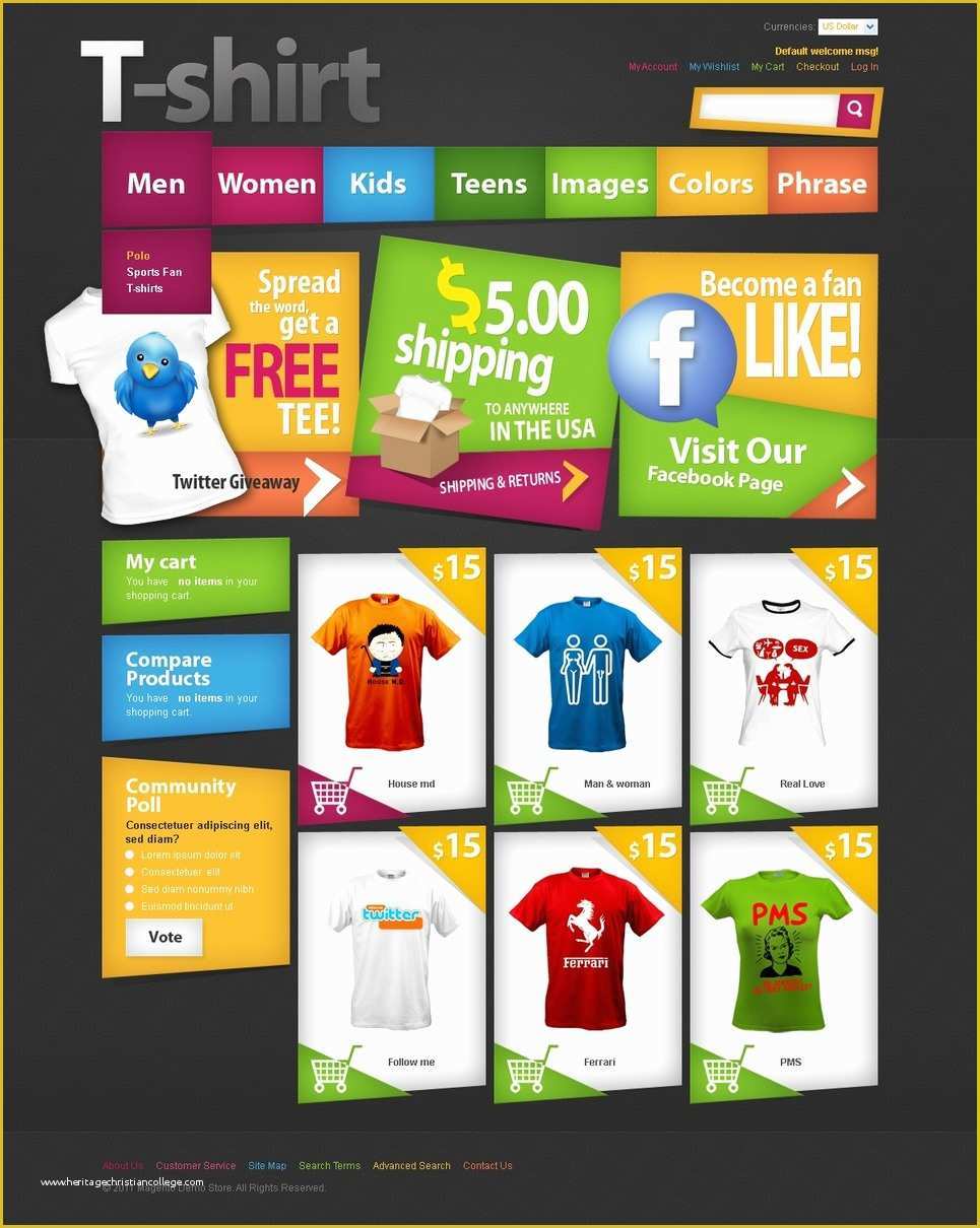 T Shirt Website Template Free Download Of T Shirt Shop Magento theme Web Design Templates Website