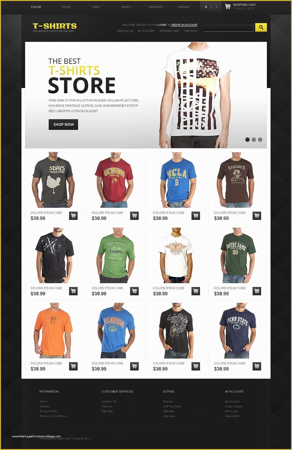 T Shirt Website Template Free Download Printable Templates