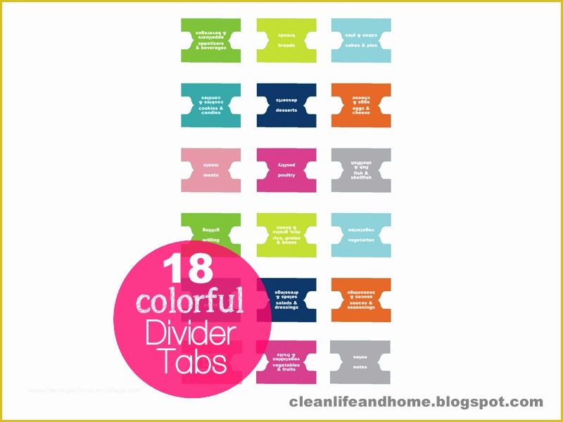49 Tab Divider Template Free