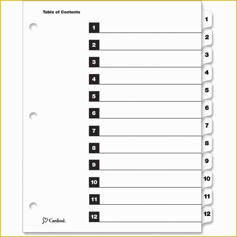 Tab Divider Template Free Of Divider Tabs Template Portrait Binder Tab Dividers 20