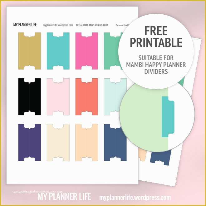 Tab Divider Template Free Of Free Printable – Divider Tabs – My Planner Life