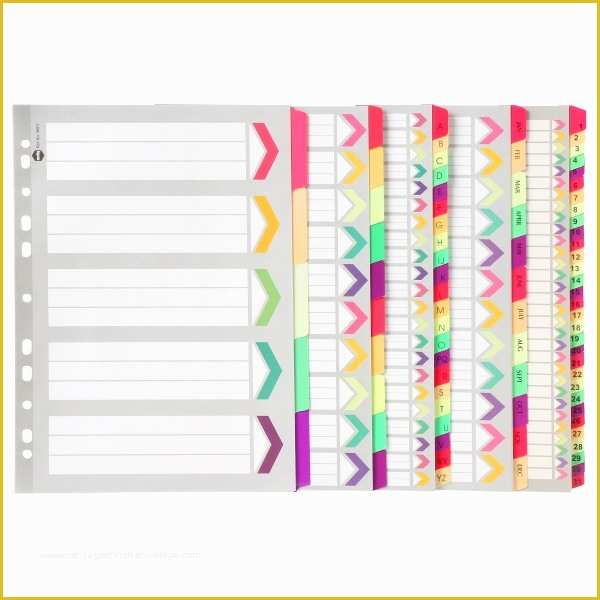 Tab Divider Template Free Of Marbig Dividers &amp; Indices Marbig Fluoro Tab Dividers