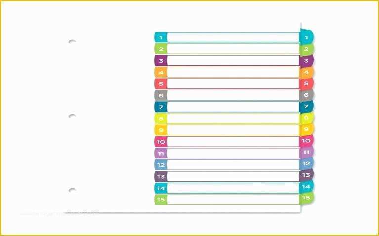 Tab Divider Template Free Of Printable Divider Tabs Template Printable Tabs Printable