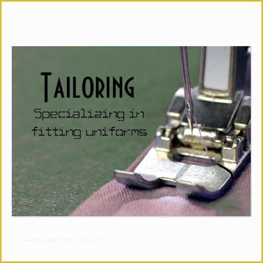 Tailoring Business Card Templates Free Of Tailor Tailoring