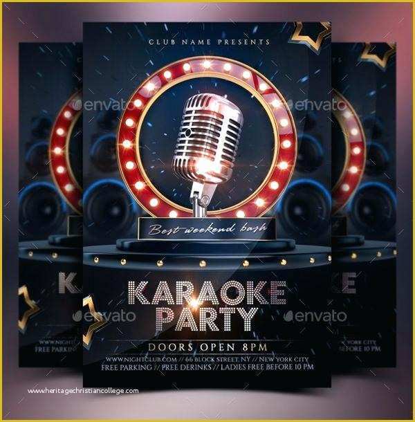 Tattoo Party Flyer Template Free Of Karaoke Flyer Template Free Karaoke Party Psd Flyer