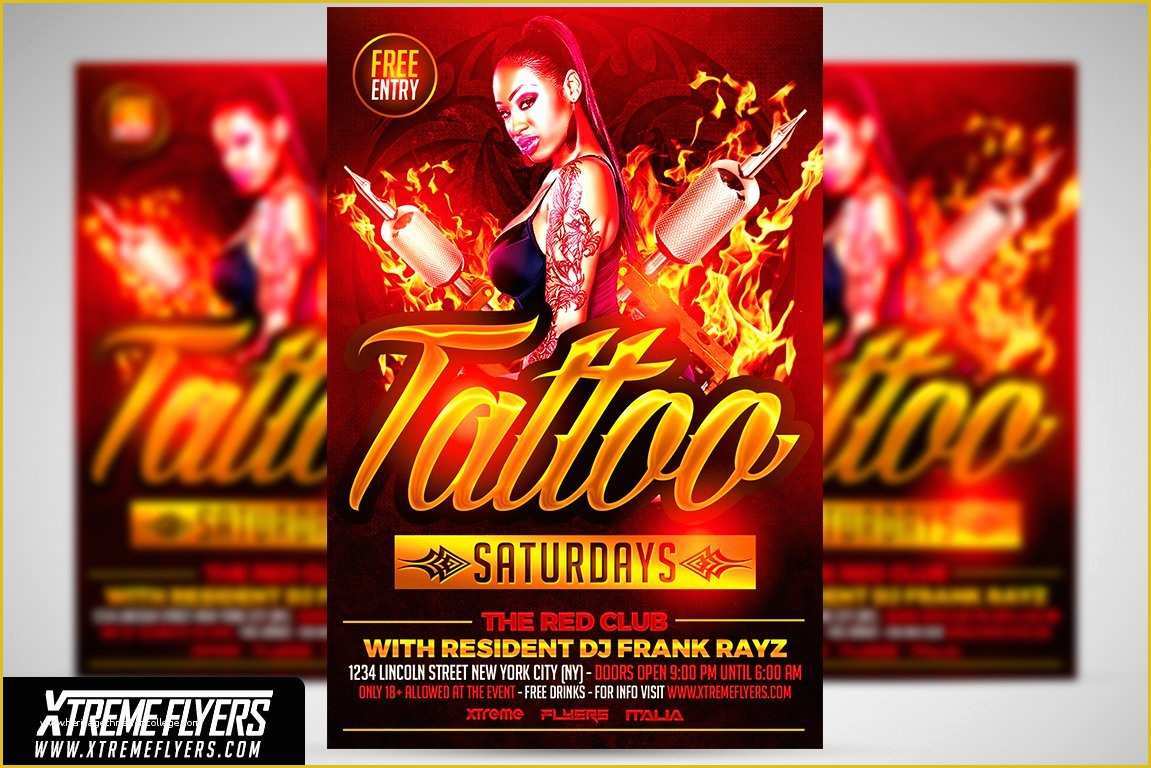 Tattoo Party Flyer Template Free Of Tattoo Party Flyer Template Flyer Templates Creative