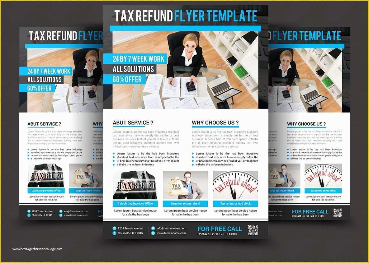 Tax Flyer Templates Free Of Business Tax Refund Flyer Flyer Templates Creative Market