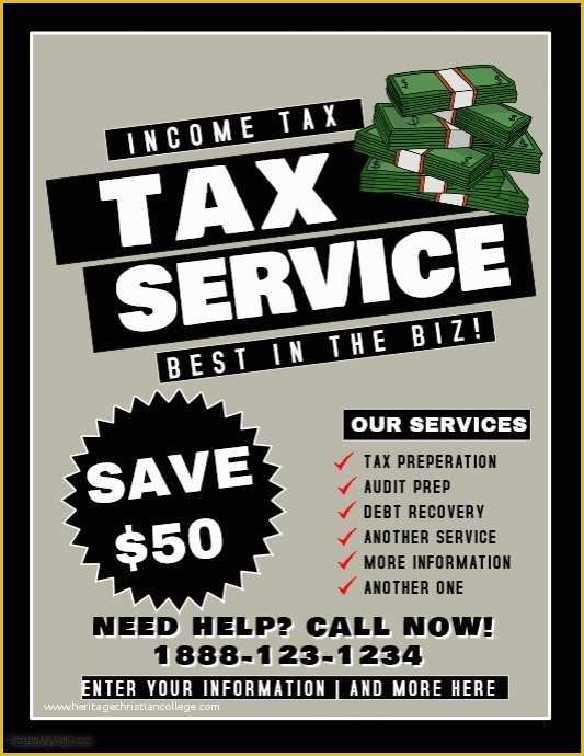 Tax Flyer Templates Free Of Copy Of Tax Service