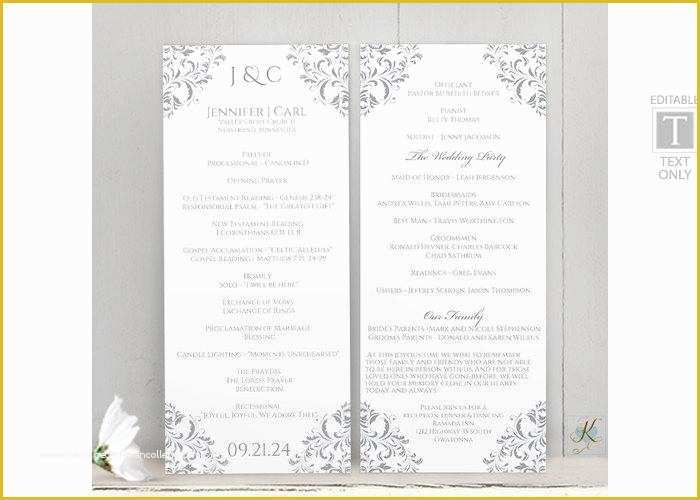 Tea Length Wedding Programs Templates Free Of Invitation Wedding Program Template Tea Length