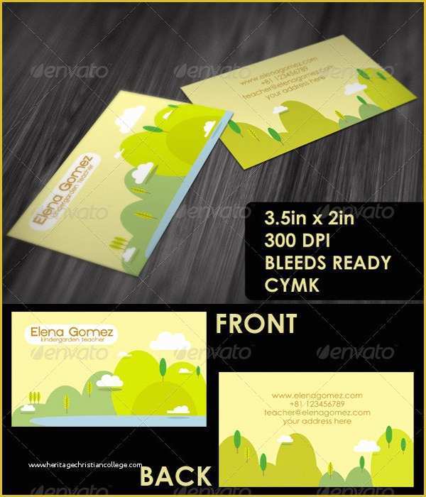 Teacher Business Cards Templates Free Of Business Cards for Teachers 51 Free Psd format Download