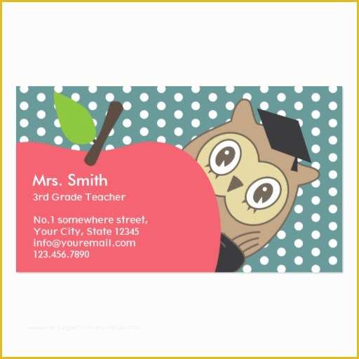 Teacher Business Cards Templates Free Of Premium Teacher Business Card Templates