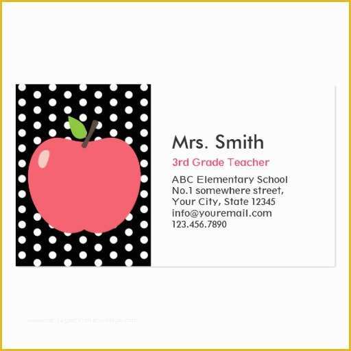 Teacher Business Cards Templates Free Of Teacher Business Card Templates Page5