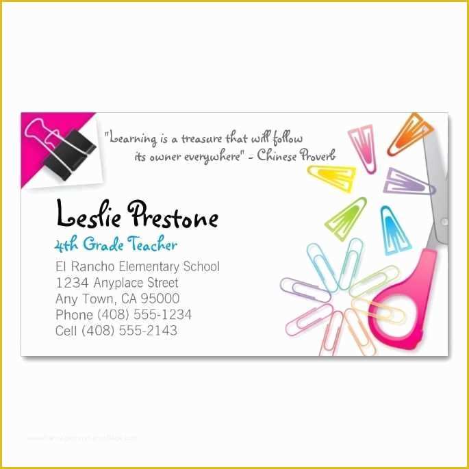 Teacher Business Cards Templates Free Of Teacher Business Cards Templates Free New 25 Best Ideas