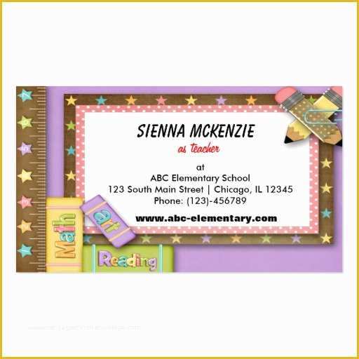 Teacher Business Cards Templates Free Of Teacher Pack Standard Business Cards