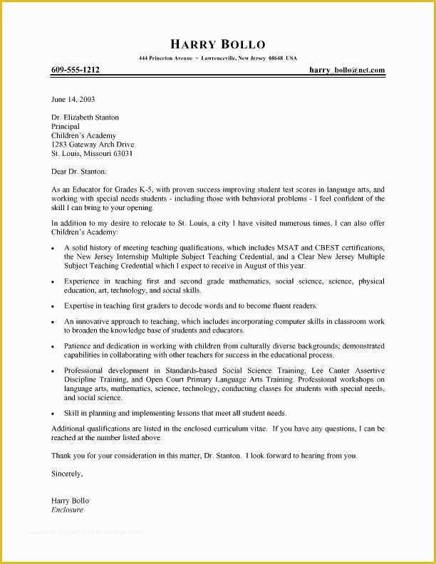 Teacher Cover Letter Template Free Of 13 Best Teacher Cover Letters Images On Pinterest