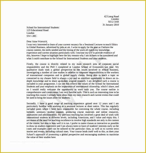 Teacher Cover Letter Template Free Of 8 Teacher Cover Letter Templates Free Sample Example