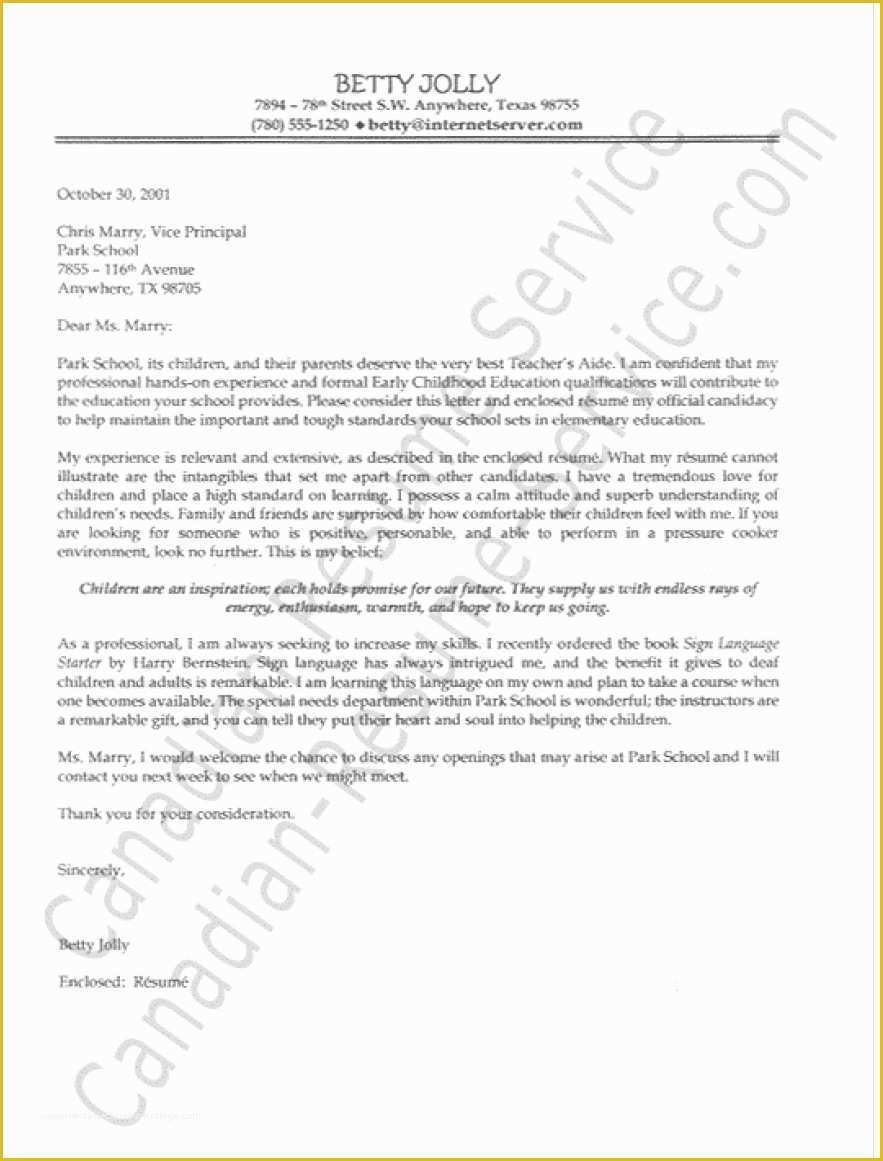 Teacher Cover Letter Template Free Of Cover Letter Template for Teachers Aide Samples